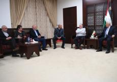 خلال لقاء الرئيس بالوفد الاسرائيلي