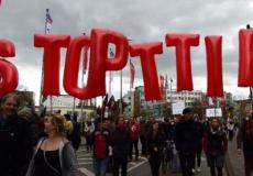 جانب من إحدى التظاهرات ضد مشروف "الشراكة عبر الأطلسي"