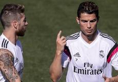 لاعبا ريال مدريد كريستيانو رونالدو وسيرجيو راموس 