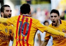 فرحة لاعبي برشلونة