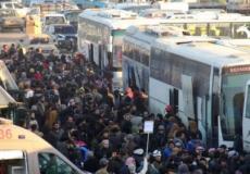  نقل المدنيين والمسلحين بالحافلات