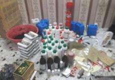 ضبط مصنع معسل وكريمات ومنشطات جنسية داخل منزل في نابلس