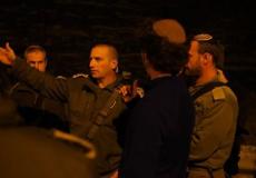 قيادة جيش الاحتلال في مكان عملية اطلاق النار بنابلس