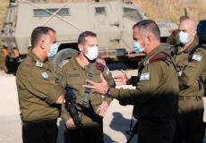 رئيس أركان الجيش الإسرائيلي خلال جولة بمنطقة الشمال أول من أمس 