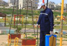 بلدية خانيونس تشرع بتعقيم المتنزاهات خشية كورونا