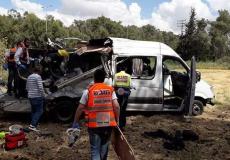 من مكان حادث السير