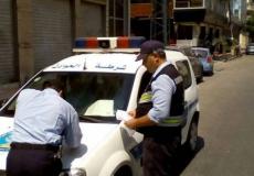 شرطة  المرور  خلال  حملة لها   في أحد محافظات  الضفة الغربية  "أرشيف"