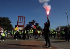 محتجون من حركة السترات الصفراء في باريس