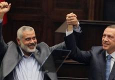  إسماعيل هنية رئيس المكتب السياسي لحركة حماس و الرئيس التركي رجب طيب اردوغان 