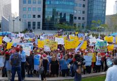 مئات الممرضين يتظاهرون في تل ابيب