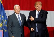 الرئيس الأميركي دونالد ترامب ونائبه مايك بنس