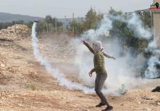 جانب من المواجهات في مسيرة كفر قدوم