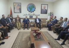 جانب من لقاء رجال الأعمال بأعضاء الكلية الجامعية للعلوم التطبيقية