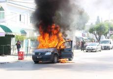 حريق سيارة - توضيحية