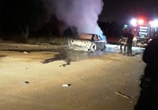 مجهولون يحرقون سيارة في قلنسوة