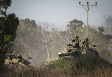 الجيش الاسرائيلي على حدود غزة