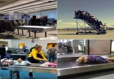 أغرب الصور التي التقطت في المطارات حول العالم