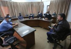 رئيس بلدية دير البلح والأجهزة الشرطية