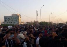 جانب من الاحتجاجات في البصرة على سوء الخدمات