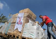 مساعدات تركيا الى قطاع غزة -ارشيف-