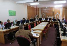 جانب من اللقاء الذي عقد بجامعة الاسراء