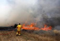 حرائق في غلاف غزة بفعل البالونات الحارقة - ارشيفية