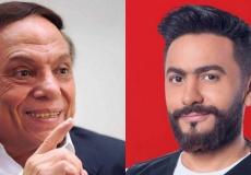 تامر حسني وعادل امام