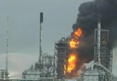 حريق في مصفاة نفط  لشركة أرامكو في السعودية - أرشيفية