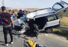 حادث سير على طريق نابلس طولكرم