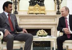 الرئيس الروسي وامير قطر -ارشيف-