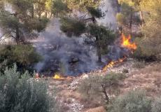 حرائق الخليل أمس الجمعة 