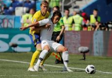 جانب من مباراة السويد وكوريا الجنوبيةفي كأس العالم 2018