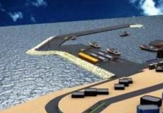 مخطط توضيحي للجزيرة الاصطناعية قبالة سواحل غزة