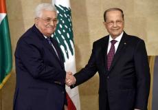 الرئيس الفلسطيني و الرئيس اللبناني 