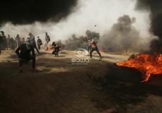 جانب من أحداث مسيرة العودة على حدود غزة -ارشيفية-