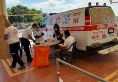 محطة لإجراء فحوص كورونا في أم الفحم