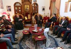 قيادة الداخلية في غزة تزور كنيسة دير اللاتين وبريفوريس