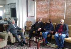 الدكتور سمير الرفاعي يستقبل الأمين العام لاتحاد عمال فلسطين بالعاصمة دمشق