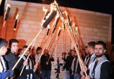 تح توقد شعلة الانطلاقة وتزيح الستار عن نصب تذكاري لشهداء جبع