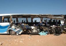 حافلة متحطمة في بنى سويف_ارشيفية