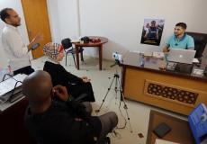 جانب من تصوير أحد الافلام القصيرة