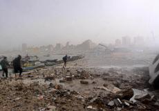 العاصفة الجوية تضرب سواحل قطاع غزة-apaimages