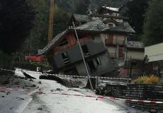 منزل متضرر في بيدمونت الي إيطاليا