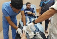 إصابة 5 صحفيين برصاص الاحتلال شرق غزة
