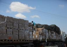 جانب من وصول مساعدات إنسانية إلى غزة - أرشيفية