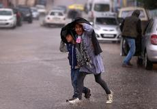 اجواء ماطرة في مدينة غزة