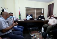 محمد عوض واللواء توفيق ابو نعيم يعقدان اجتماعاً لبحث تطورات كورونا في غزة