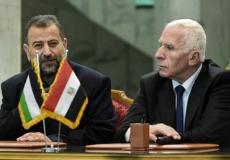 خلال توقيع اتفاق المصالحة بين حركتي فتح وحماس في 12 أكتوبر الماضي -توضيحية-