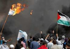 من مسيرة العودة الكبرى شرق غزة -ارشيف-