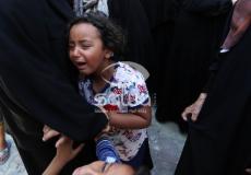 خلال تشييع جثمان الشهيد عبد الكريم رضوان برفح جنوب قطاع غزة